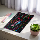 Carnet Nom Personnalisé Art Word Moderne Ajouter Vos Prop