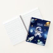 Carnet Nom personnalisé Astronaute Avion spatial Retour à (Intérieur)