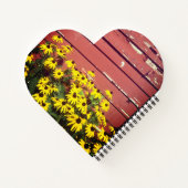 Carnet Nom personnalisé avec bois et fleurs rustiques (Dos)