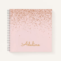 Nom personnalisé avec monogramme et paillettes dor