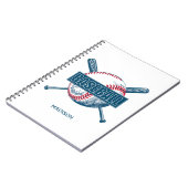 Carnet Nom personnalisé Baseball (Côté gauche)