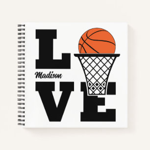 Carnet Nom personnalisé Basketball Love