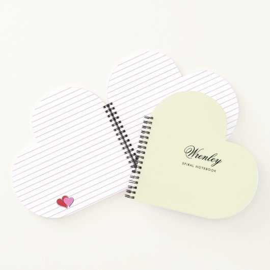 Carnet Nom personnalisé beige chaud (Intérieur)