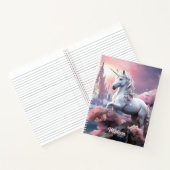 Carnet Nom personnalisé belle licorne (Intérieur)