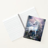 Carnet Nom personnalisé belle licorne (Intérieur)