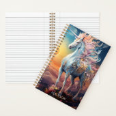 Carnet Nom personnalisé belle licorne (À l'intérieur)