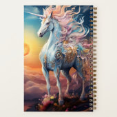 Carnet Nom personnalisé belle licorne (Verso)