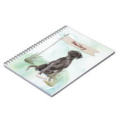 Carnet Nom personnalisé Black Lab Pet Dog (Côté gauche)