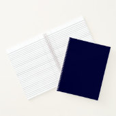 Carnet Nom personnalisé bleu et blanc de la marine à gauc (Intérieur)