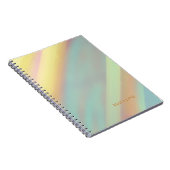 Carnet Nom personnalisé bleu vert plage côtière (Côté Droit)