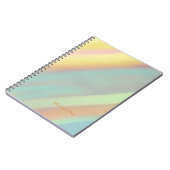 Carnet Nom personnalisé bleu vert plage côtière (Côté gauche)