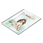 Carnet Nom personnalisé Brown Cocker Spaniel Animal Chien (Côté gauche)