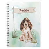 Carnet Nom personnalisé Brown Cocker Spaniel Animal Chien (Devant)