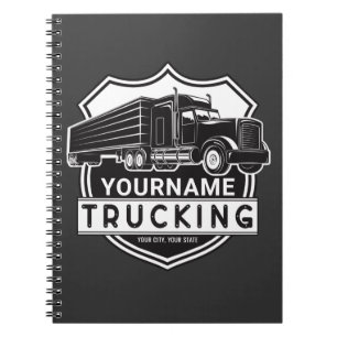 Carnet NOM personnalisé Camions Big Rig Semi Trucker