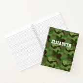 Carnet Nom personnalisé Camouflage vert/ordinateur portab (Intérieur)
