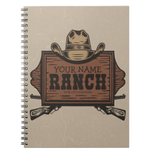 Carnet NOM PERSONNALISÉ Canons Cowboy Connexion Western R