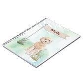 Carnet Nom personnalisé Champagne Cockapoo Chien de compa (Côté gauche)