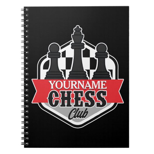 Carnet Nom personnalisé Chess Player Club Checkmate (Devant)