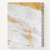 Carnet Nom personnalisé Chic Marble Journaling Cadeau (Dos)