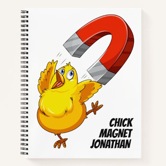Carnet Nom personnalisé Chick Magnet (Devant)