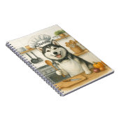 Carnet Nom personnalisé Chien drôle de chef sibérien husk (Côté Droit)