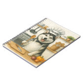 Carnet Nom personnalisé Chien drôle de chef sibérien husk (Côté gauche)