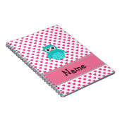 Carnet Nom personnalisé chouette chouette (Côté Droit)