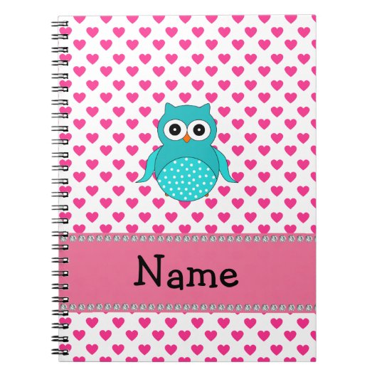 Carnet Nom personnalisé chouette chouette (Devant)