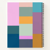 Carnet Nom personnalisé Coloré moderne vert géométrique (Dos)