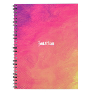 Carnet Nom personnalisé couleur abstraite