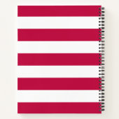 Carnet Nom personnalisé Couleur modifiable et bandes blan (Dos)