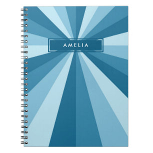 Carnet Nom personnalisé Couleur Roue Couleur Bleu