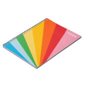 Carnet Nom personnalisé Couleurs arc-en-ciel (Côté gauche)