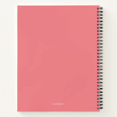 Carnet Nom personnalisé Curte Rose Daisy Diary (Dos)