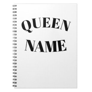 Carnet Nom personnalisé de la Reine – Design Élégant Roya