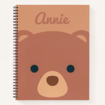 Nom personnalisé de l'ours mignon Brown | Ordinate