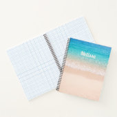 Carnet Nom personnalisé de rivage de plage (Intérieur)
