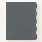 Carnet Nom personnalisé de style de texte simple gris (Dos)