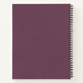 Carnet Nom personnalisé de style de texte simple violet (Dos)