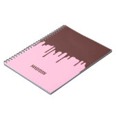 Carnet Nom personnalisé Déchets de chocolat (Côté gauche)