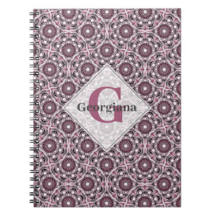 Carnet Nom Personnalisé Déco Rose Dusky Cherry Blossom Ma
