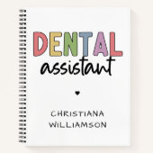 Carnet Nom personnalisé Dental Assistant Cadeau (Devant)
