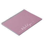 Carnet Nom personnalisé Design moderne Script élégant chi (Côté gauche)
