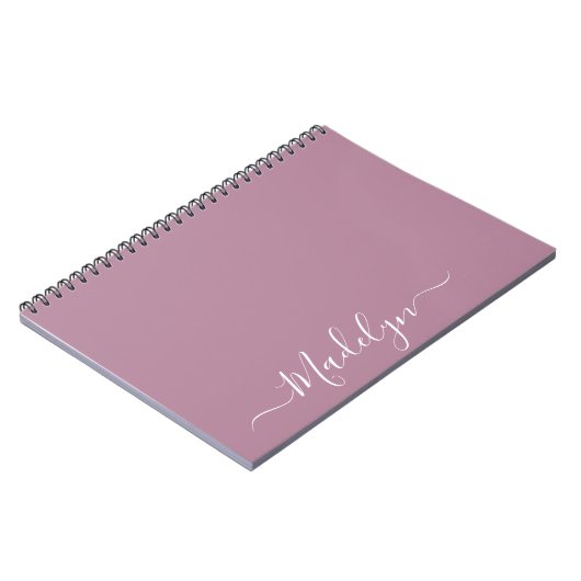 Carnet Nom personnalisé Design moderne Script élégant chi (Côté gauche)