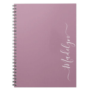 Carnet Nom personnalisé Design moderne Script élégant chi