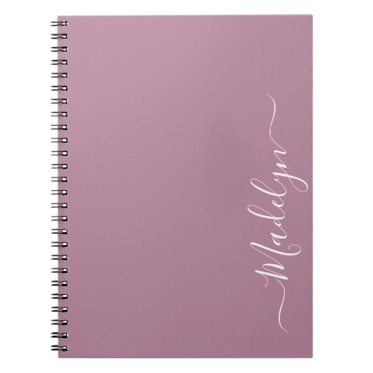 Carnet Nom personnalisé Design moderne Script élégant chi (Devant)