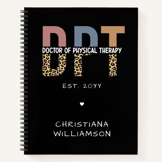 Carnet Nom personnalisé DPT Doctor of Physical Therapy Ch (Devant)