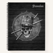 Carnet Nom personnalisé Drummer Musician Snare Drum Drums (Devant)