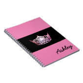 Carnet Nom personnalisé du bloc-notes Miss America Pink C (Côté Droit)