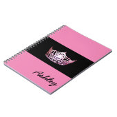 Carnet Nom personnalisé du bloc-notes Miss America Pink C (Côté gauche)